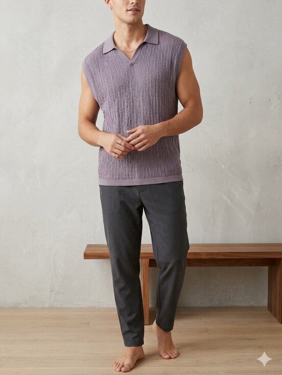 ASOS Other - ASOS Sleeveless Knit Polo Top in Dusty Mauve Size Small NWT